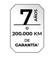 Garantía de 7 años o 200,000 km